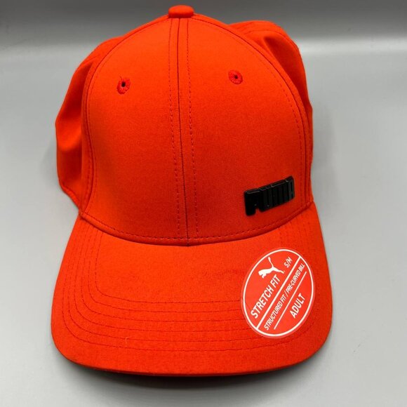 Puma Hat Men‎ Small-Medium Red Stretch Fitted Cap S-M - Picture 1 of 8